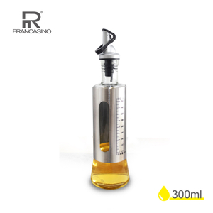 【FRANCASINO】玻璃不銹鋼調味瓶300ml FR-3622